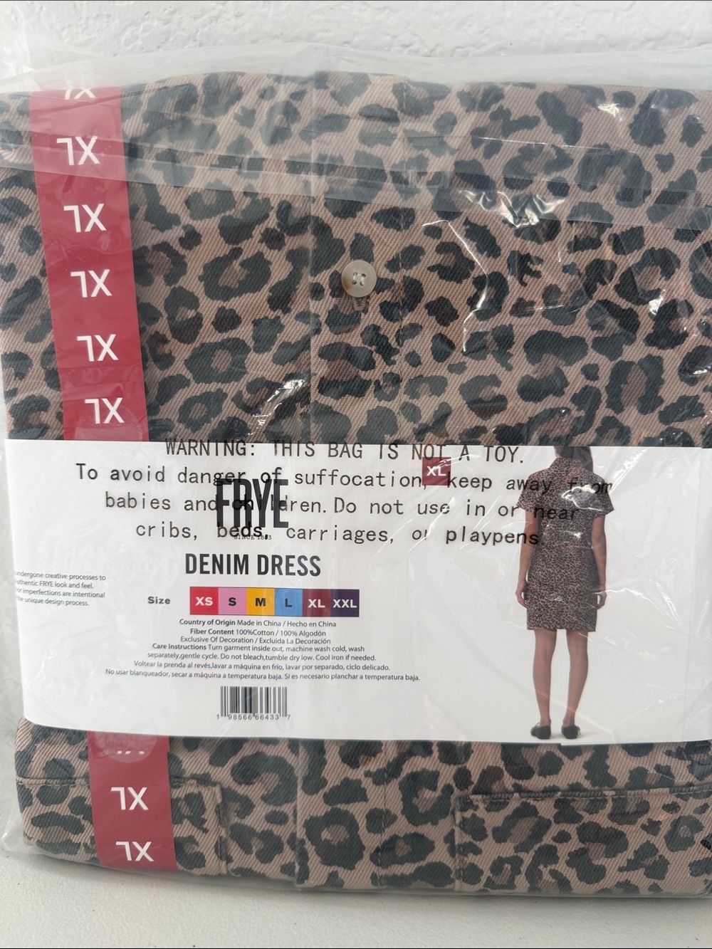 Frye Leapard Dress 100% Cotton - Picture 2 of 4